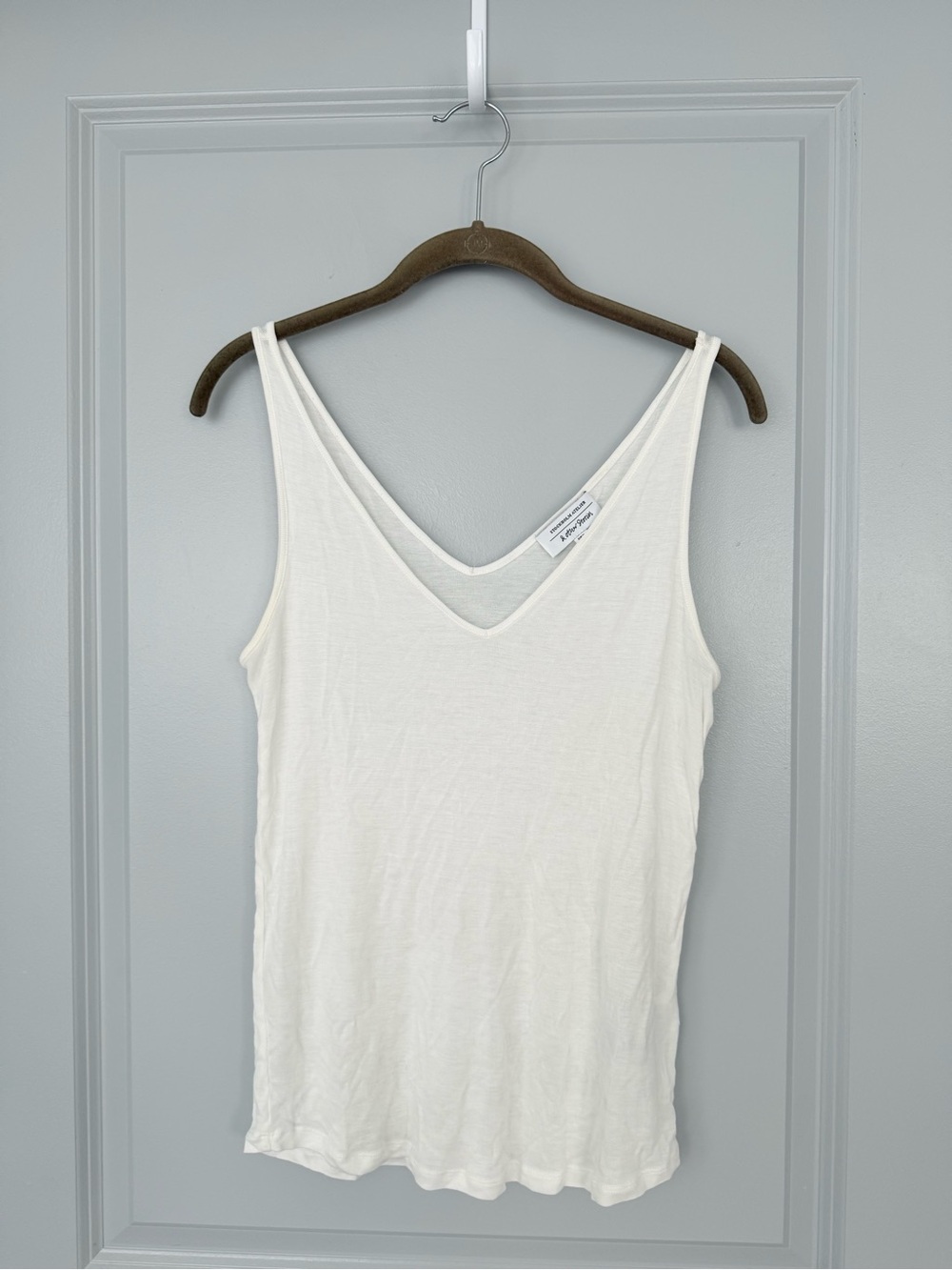 & Other Stories Off-White V-Neck Slim Strap Camisole